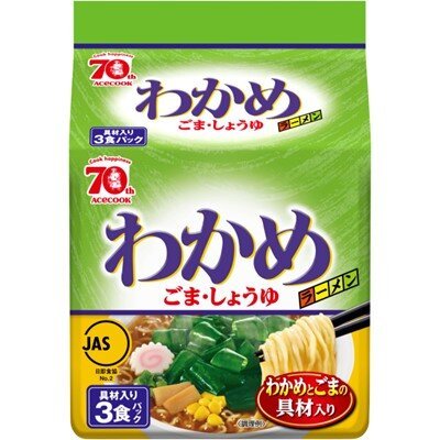 Acecook Wakame Seaweed Ramen Instant Noodles 3 Servings