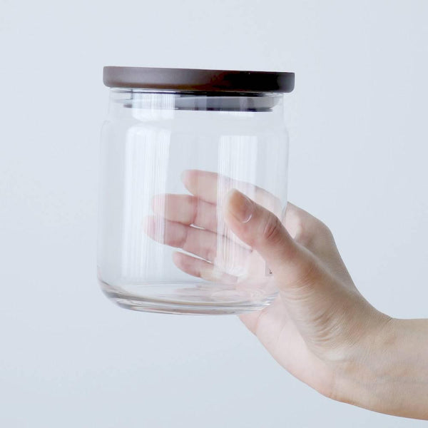Aderia Stackable Glass Canister Medium Kitchen Storage Container 680ml
