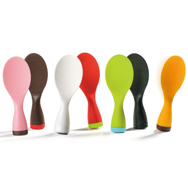 Akebono Black Shamoji Self Standing Non-Stick Rice Paddle