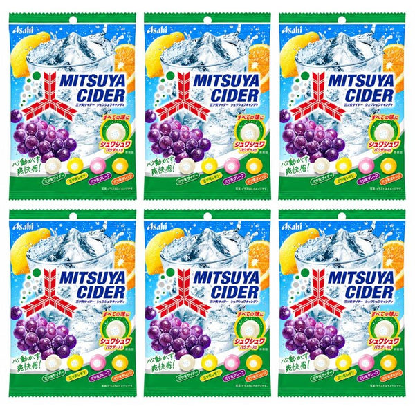 Asahi Mitsuya Cider Assorted Fruits Candy (Pack of 6)