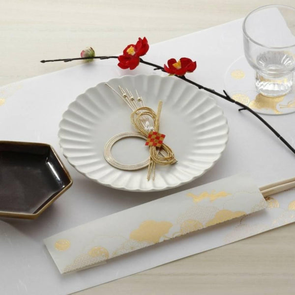 Chopsticks With Gold Foil Washi Paper Cover Rabbit Design 3 ct.