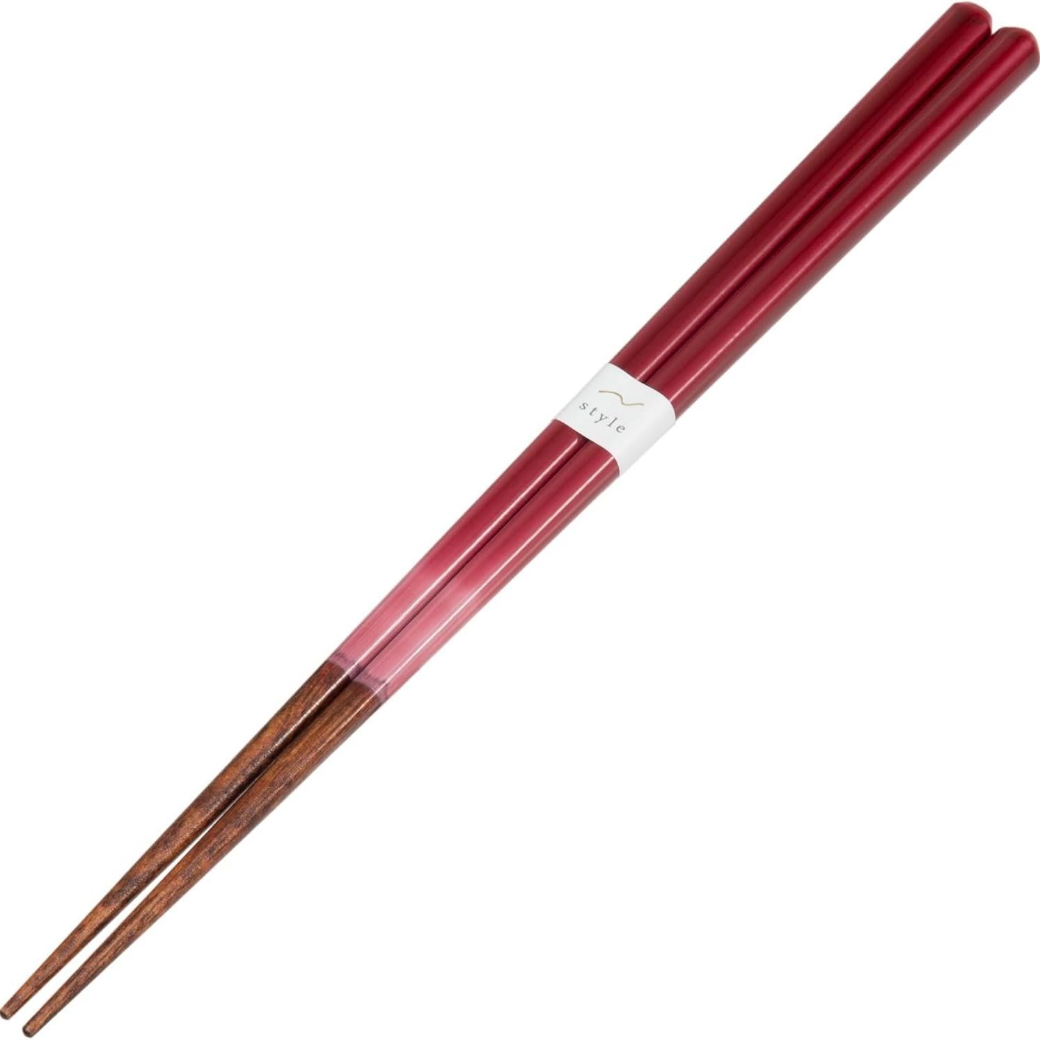 Aoba Dishwasher Safe Wooden Chopsticks Wine Red 23cm