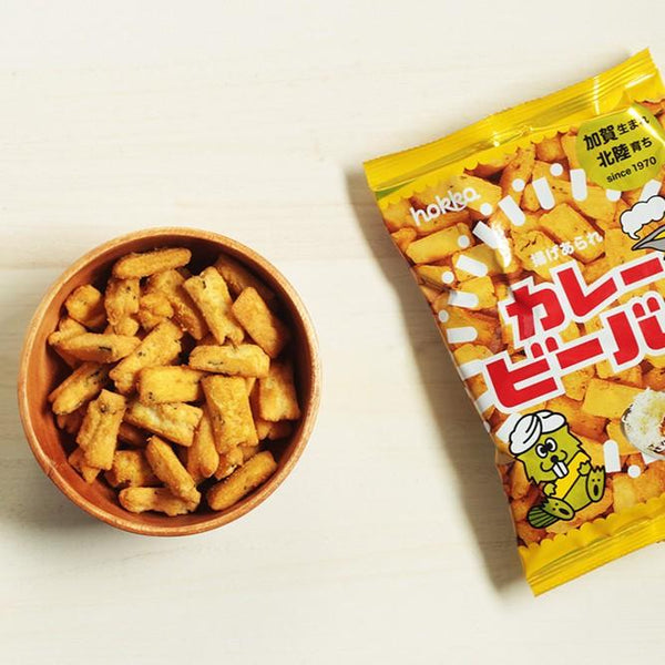 Hokka Beaver Crunchy Japanese Curry Rice Crackers 65g (Pack of 3)