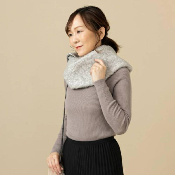 Jogan Baby Alpaca Wool Neck Warmer Fluffy Thermal Scarf 75×45cm
