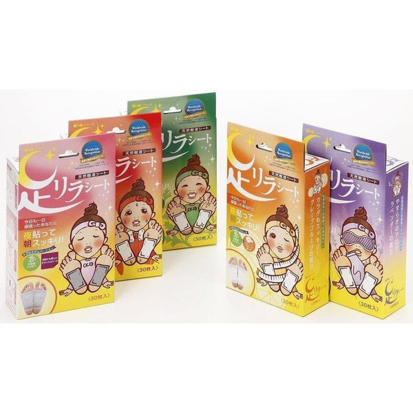 Kinomegumi Ashirira Foot Care Relax Sheet Lavender 30 Sheets