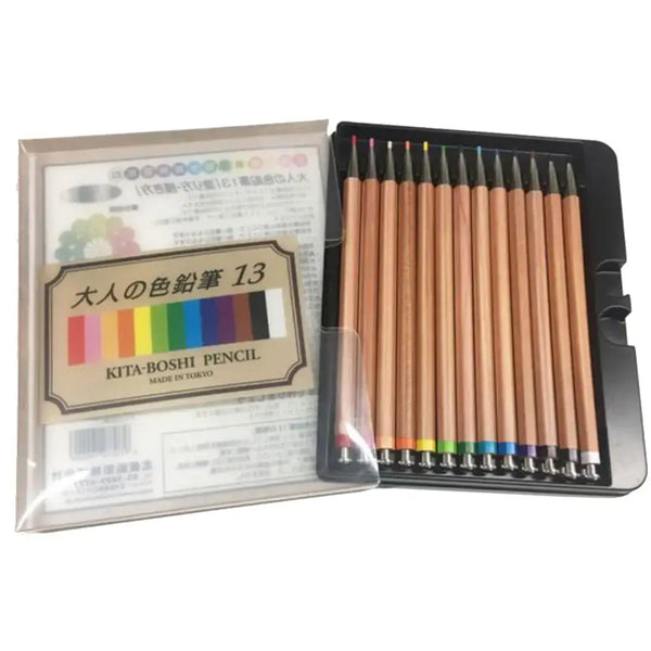 Kitaboshi Premium Mechanical Colored Pencils Set of 13 Colors