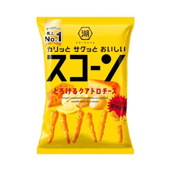 Koikeya Scorn Melting Cheese Corn Chips 73g (Pack of 3 Bags)
