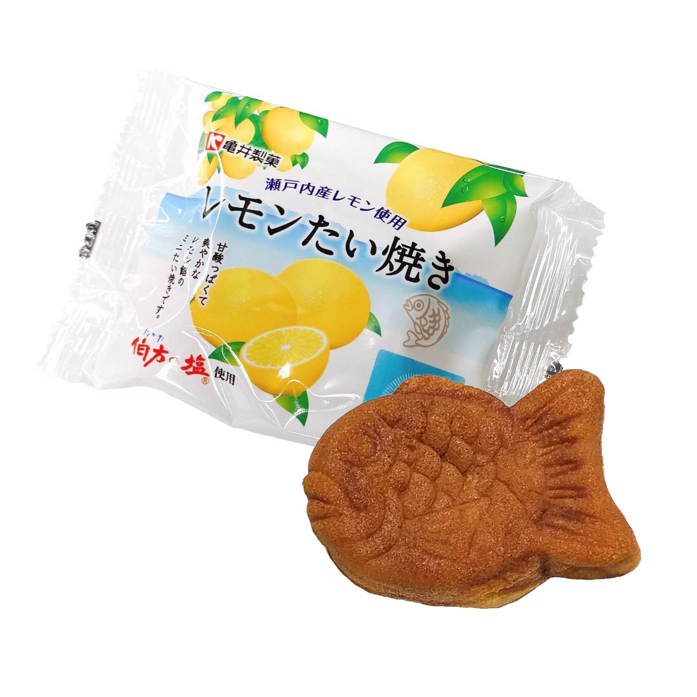 Lemon Taiyaki Sweet Bean Paste Filled Fish-Shaped Cake (Pack of 10)