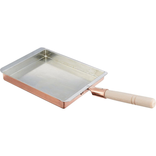 Marushin Copper Tamagoyaki Pan Kansai Type Japanese Omelette Pan 21x25.5cm