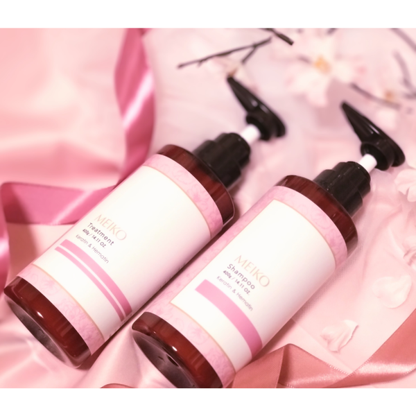 Meiko Cherry Blossom Shampoo & Conditioner Set for Damaged Hair