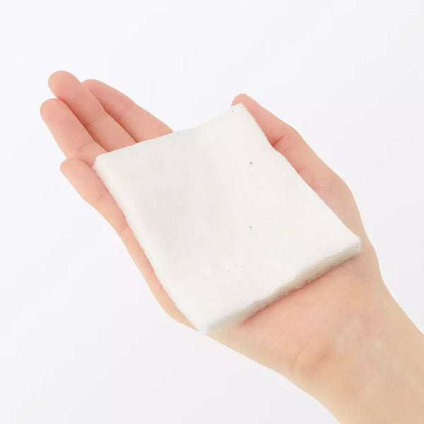 Muji Cut Cotton Ecru Unbleached Facial Cotton Pads Large 90x70mm 88 pcs.
