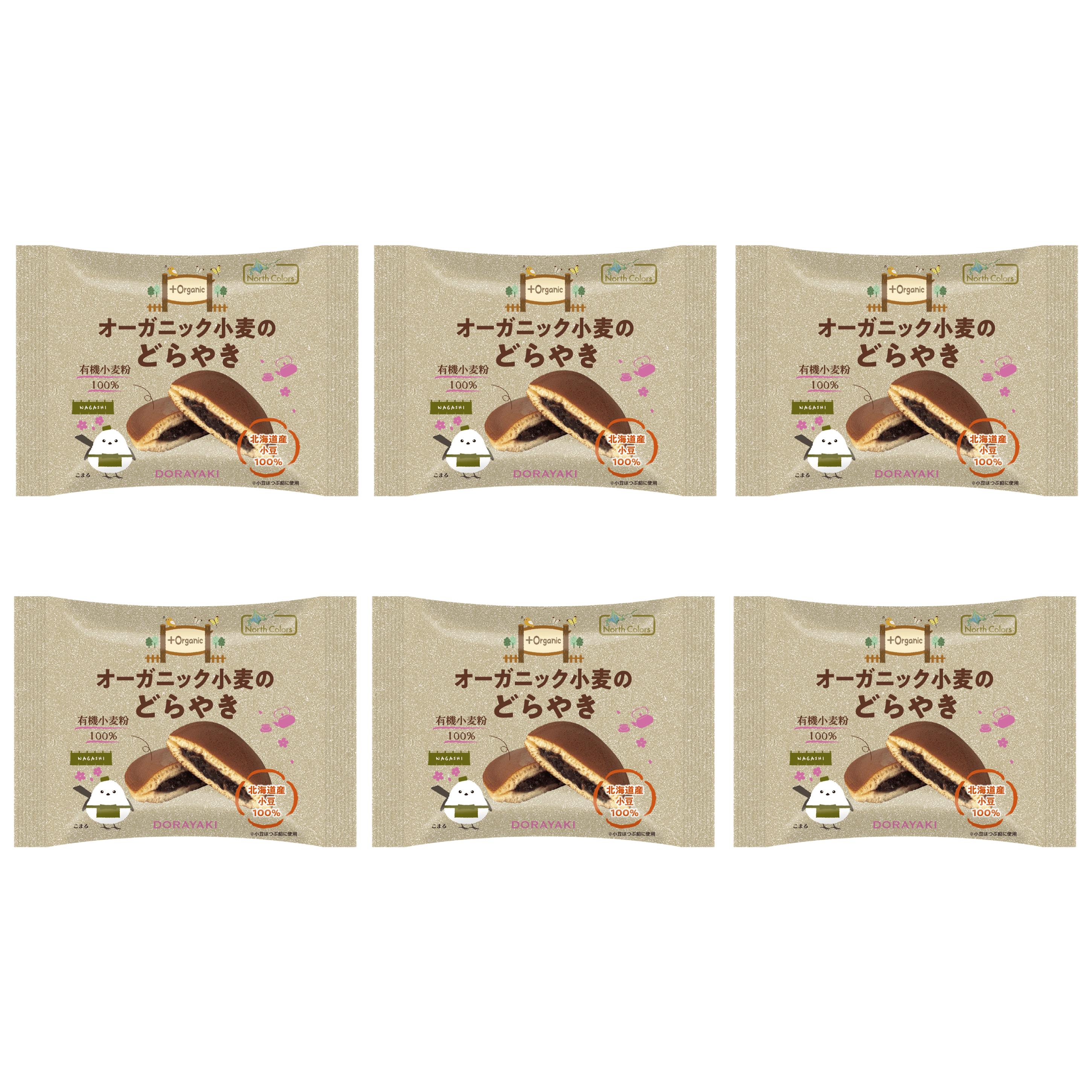 North Colors Organic Dorayaki Additive-Free Azuki Filled Pancake (Pack of 6)