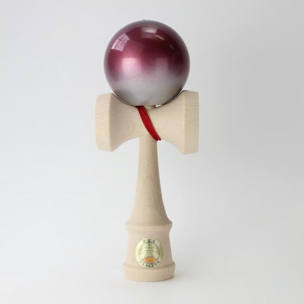 Ozora Kendama Handmade JKA Certified Cup-And-Ball Toy Red Silver