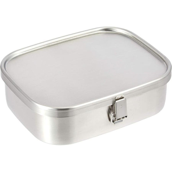 Aizawa Large Square Lunch Box Stainless Steel Bento Box 1000ml