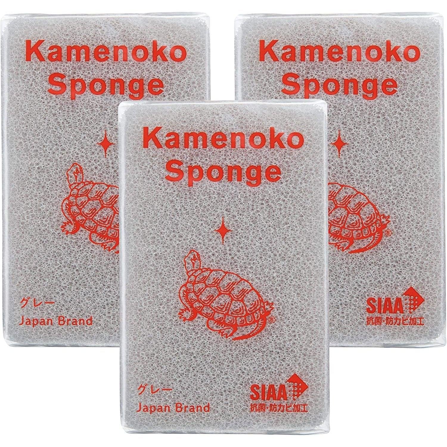 Kamenoko Kitchen Sponge Gray Dish Sponge (Pack of 3)