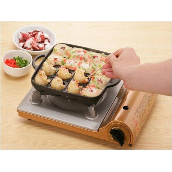 Cast Iron 16-Ball Takoyaki Pan (IH Compatible)