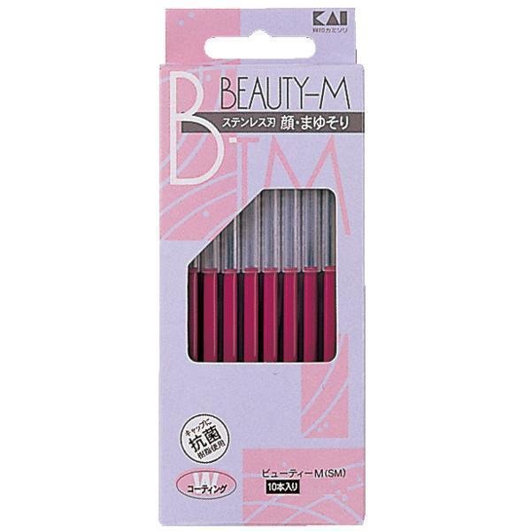 KAI Beauty-M Razor for Face and Eyebrows 10 Razors