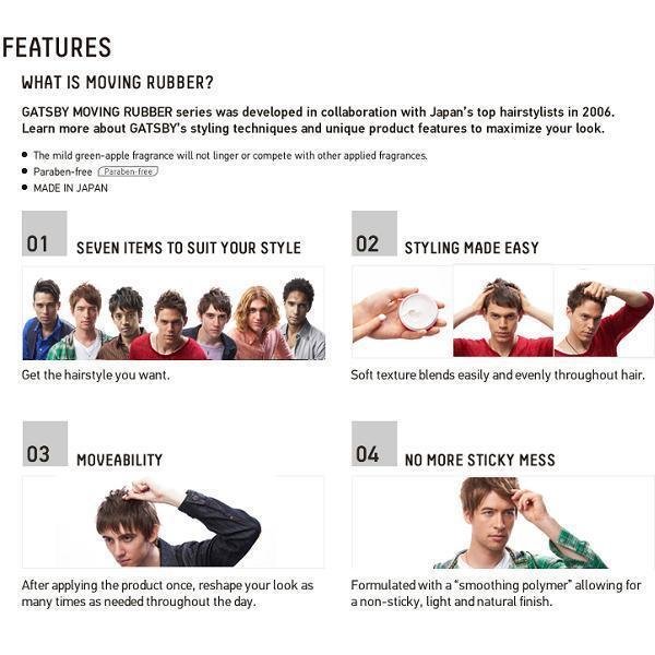 Mandom Gatsby Moving Rubber Hair Wax Wild Shake 80g