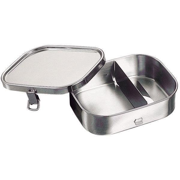 Aizawa Large Square Lunch Box Stainless Steel Bento Box 1000ml
