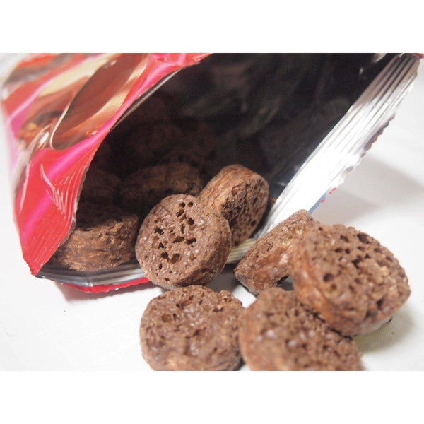 Riska Shittori Choco Chocolate Corn-Puffs Snack 80g (Pack of 3)