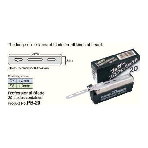 Feather Professional Razor Blades PB-20 20 pcs. (Pack of 10)