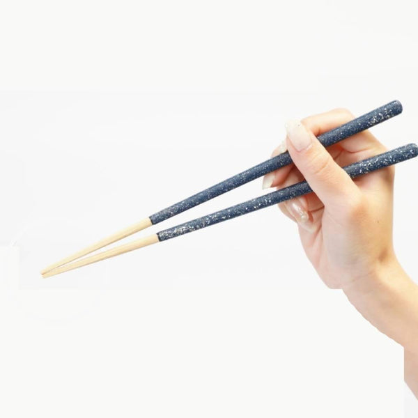 Pentagonal Chopsticks Patented Non-Slip Technology Terrazzo Navy 23cm