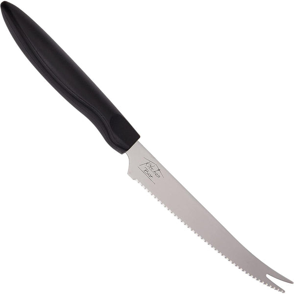 Shimomura Curved Serrated Bar Knife Tomato & Cheese Pronged Knife 220mm