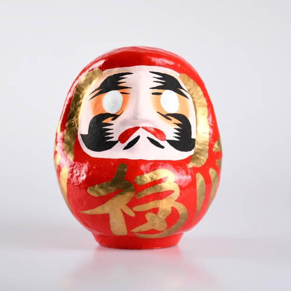 Shirakawa Daruma Doll “Ri” Handmade Good Luck Charm Red Doll 17cm