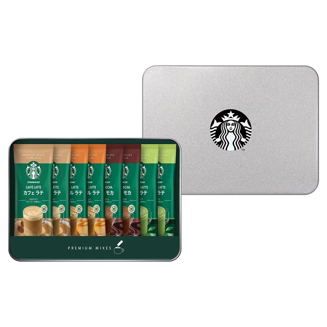Starbucks Premium Mixes Sampler Instant Tea & Coffee Packets Gift Box