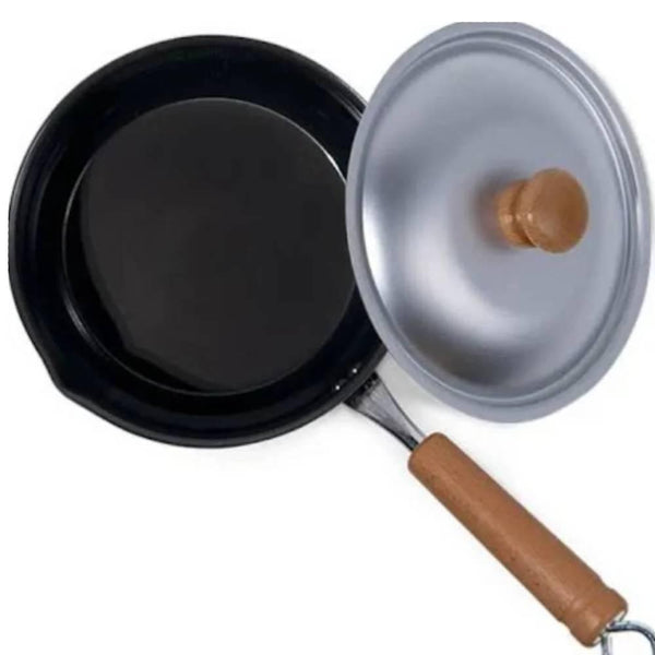 Summit One-Handle Iron Fry Pot with Lid 16cm