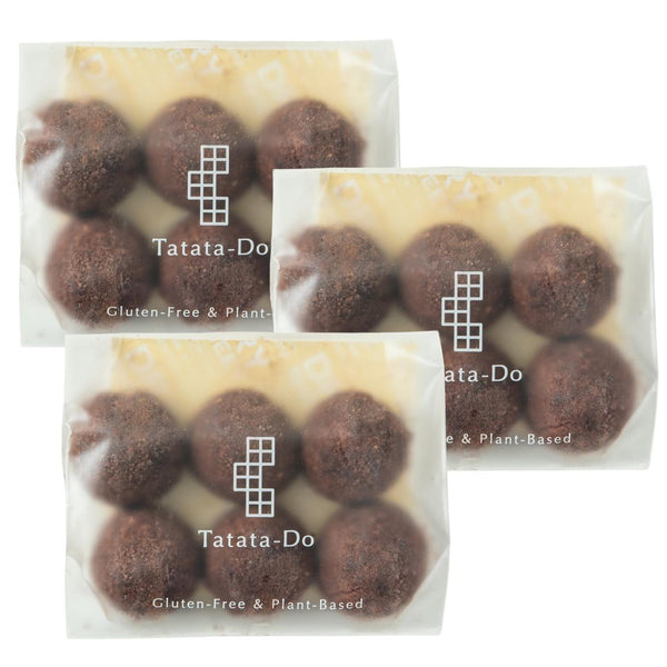 Tatatado Vegan Gluten-Free Cacao Cookie Balls (Pack of 3)