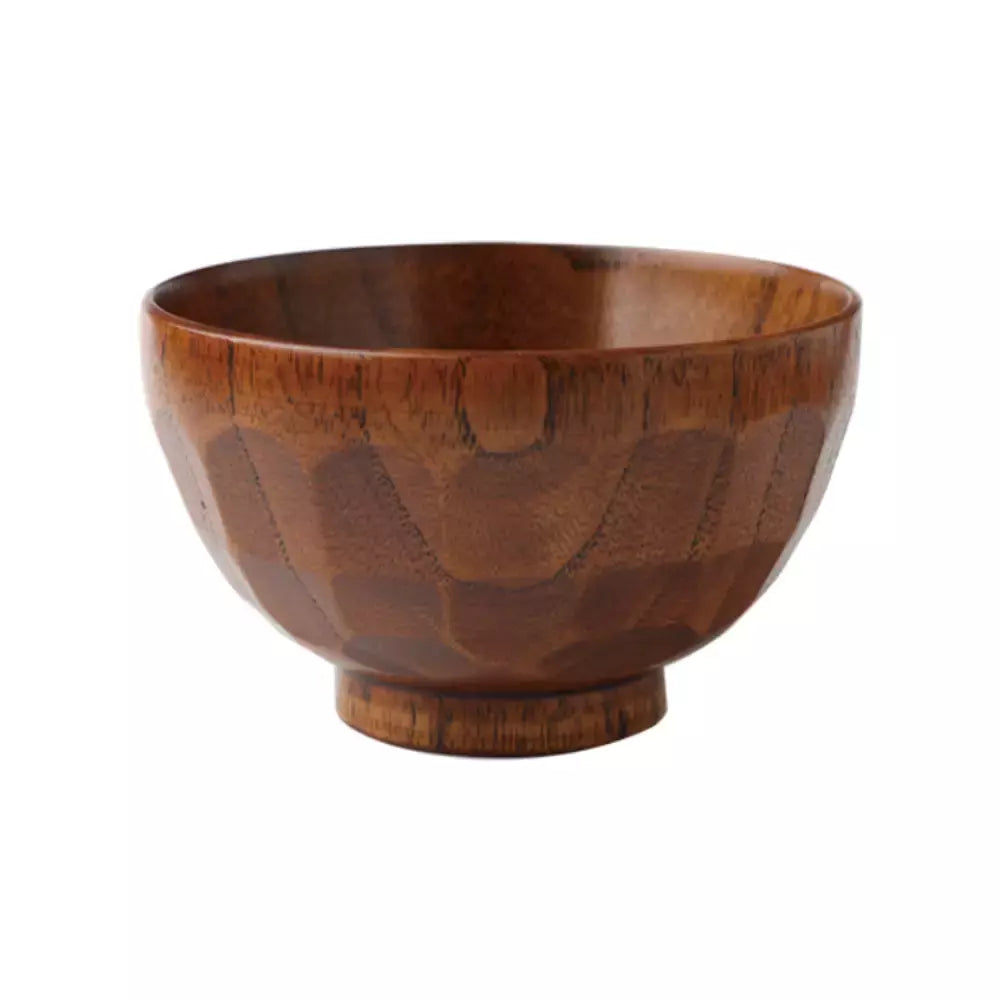 Wooden Bowl Tortoise Shell Lacquered Miso Soup Bowl Φ11.5