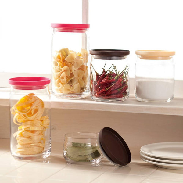 Aderia Stackable Glass Canister Small Kitchen Storage Container 360ml