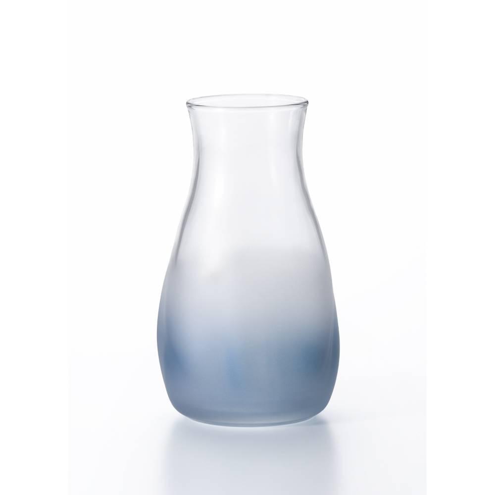 Aderia Tebineri Small Glass Flower Vase Frosted Blue Finish 129mm