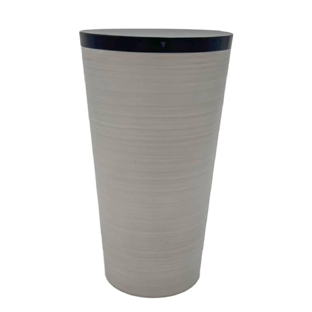 Antibacterial Small Trash Bin Gray Minimalist Japanese Style 1.4L