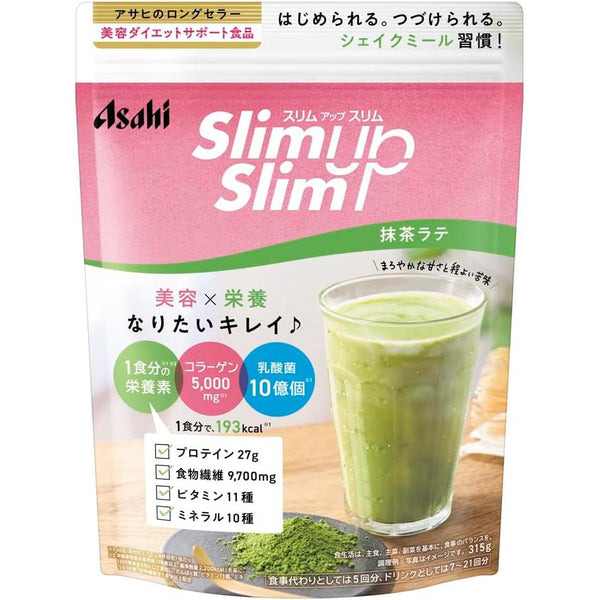 Asahi Slim Up Slim Meal Replacement Shakes Matcha Latte Flavor 315g