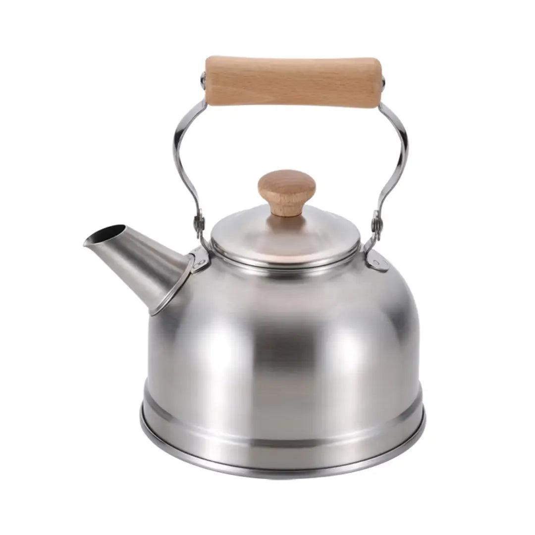 Chitose Stainless Steel Stovetop Kettle Bell-Shaped Wood Handle 1.5L