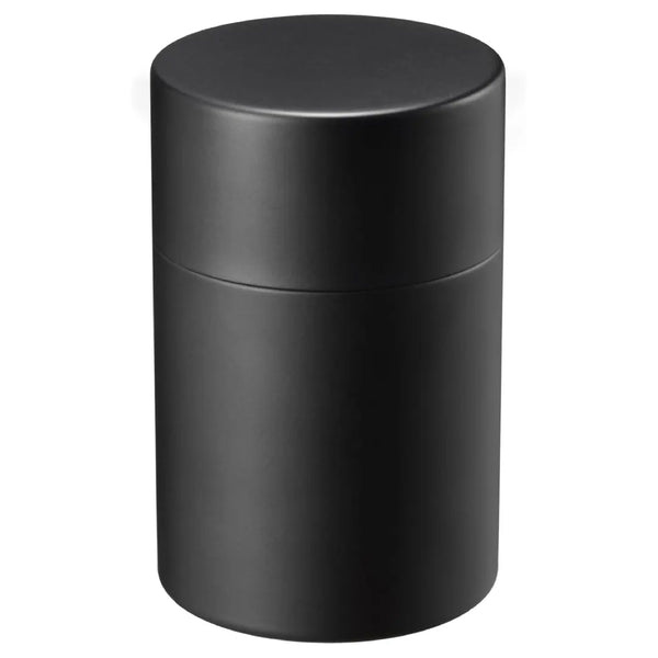 Enzo Stainless Steel Tea Caddy Tea Canister Tin Matte Black 200g