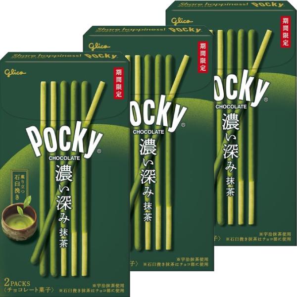 Glico Matcha Pocky Green Tea Pocky Sticks  (Pack of 3)
