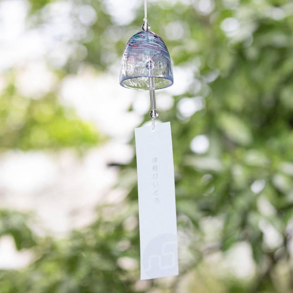Handmade Tsugaru Vidro Glass Furin Wind Chime Colorful Spring Design