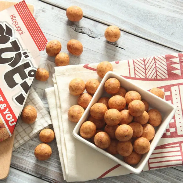 Kasugai Peanut Shrimp Flavored Japanese Style Peanuts (Pack of 3 Bags)