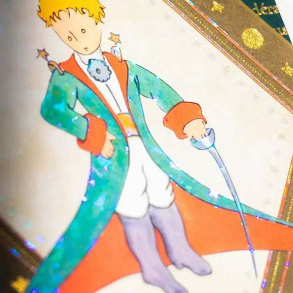 Le Petit Prince Gold Foil-Stamped Postcard The Little Prince Design