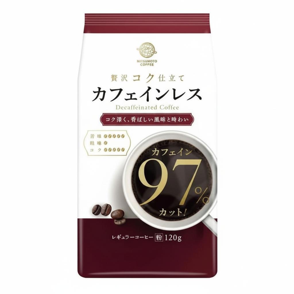Mitsumoto Coffee Decaf Coffee Dark Roast Decaffeinated Ground Coffee 120g