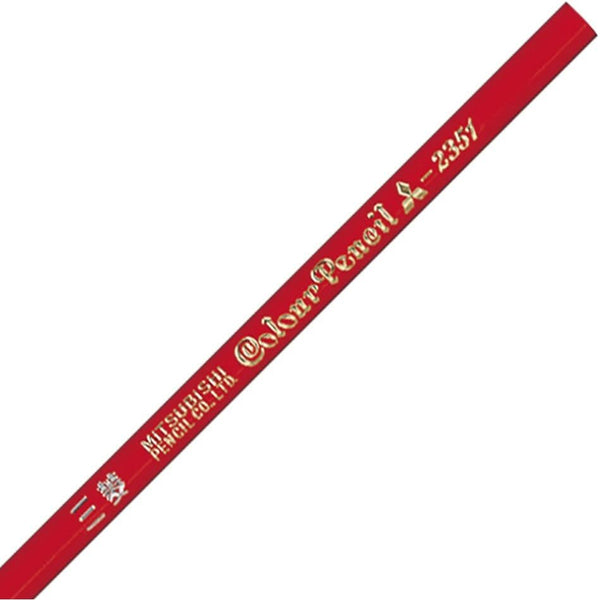 Mitsubishi Colored Pencils Vermilion Color 12 Pieces