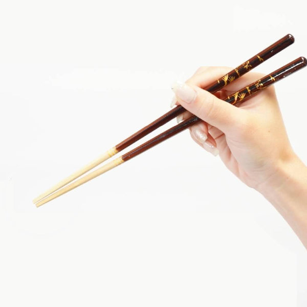 Patented Non-Slip Chopsticks Golden Owl Design Dishwasher Safe 23cm