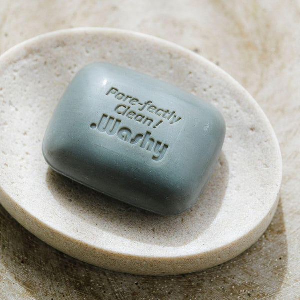 Pelican Soap Dot Washy Clay Deep Pore Cleansing Bar & Silk Ball Set 80g