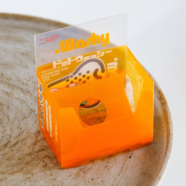 Pelican Soap Dot Washy Clay Deep Pore Cleansing Bar & Silk Ball Set 80g