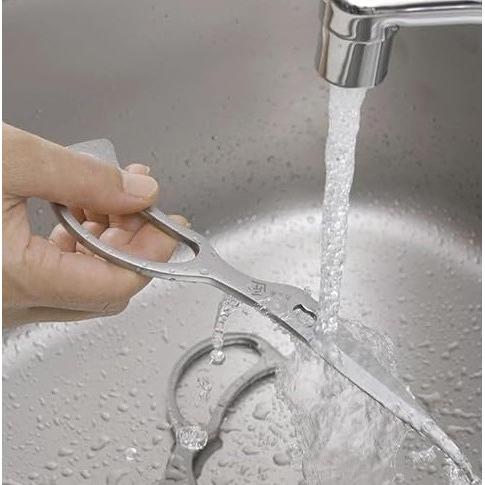 Shimomura All-Stainless Steel Kitchen Scissors Detachable Dishwasher Safe