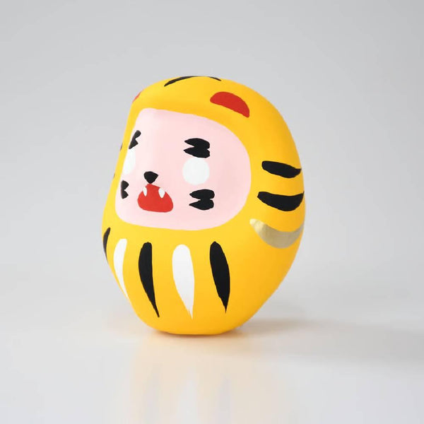 Shirakawa Yellow Tiger Daruma Doll Cute Tiger Good Luck Charm 8.5cm