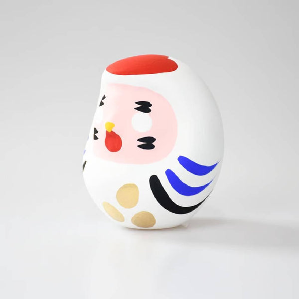 Shirakawa Zodiac Daruma Doll Cute White Bird Good Luck Charm 8.5cm